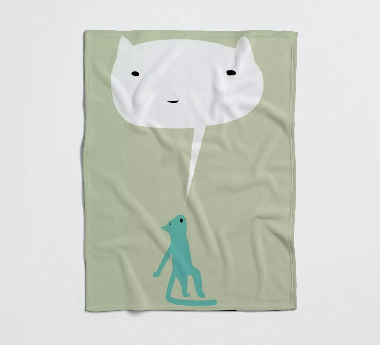 Cat Ghost Fleecedecke von Monika Aichele