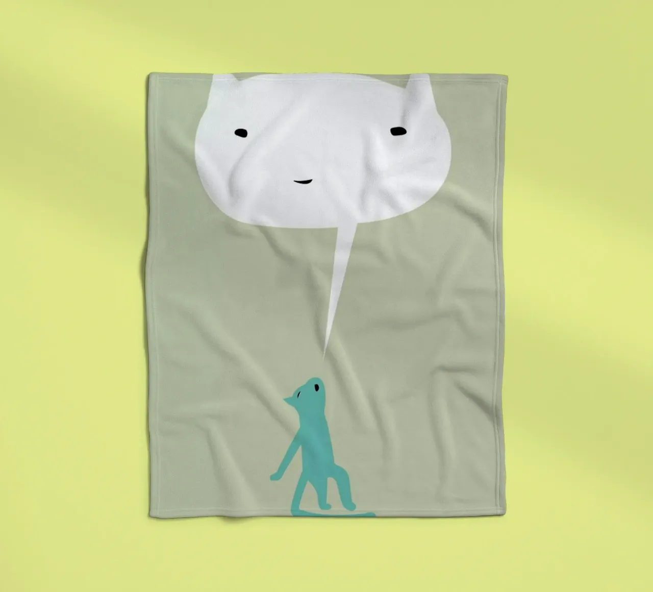 Cat Ghost Fleecedecke von Monika Aichele