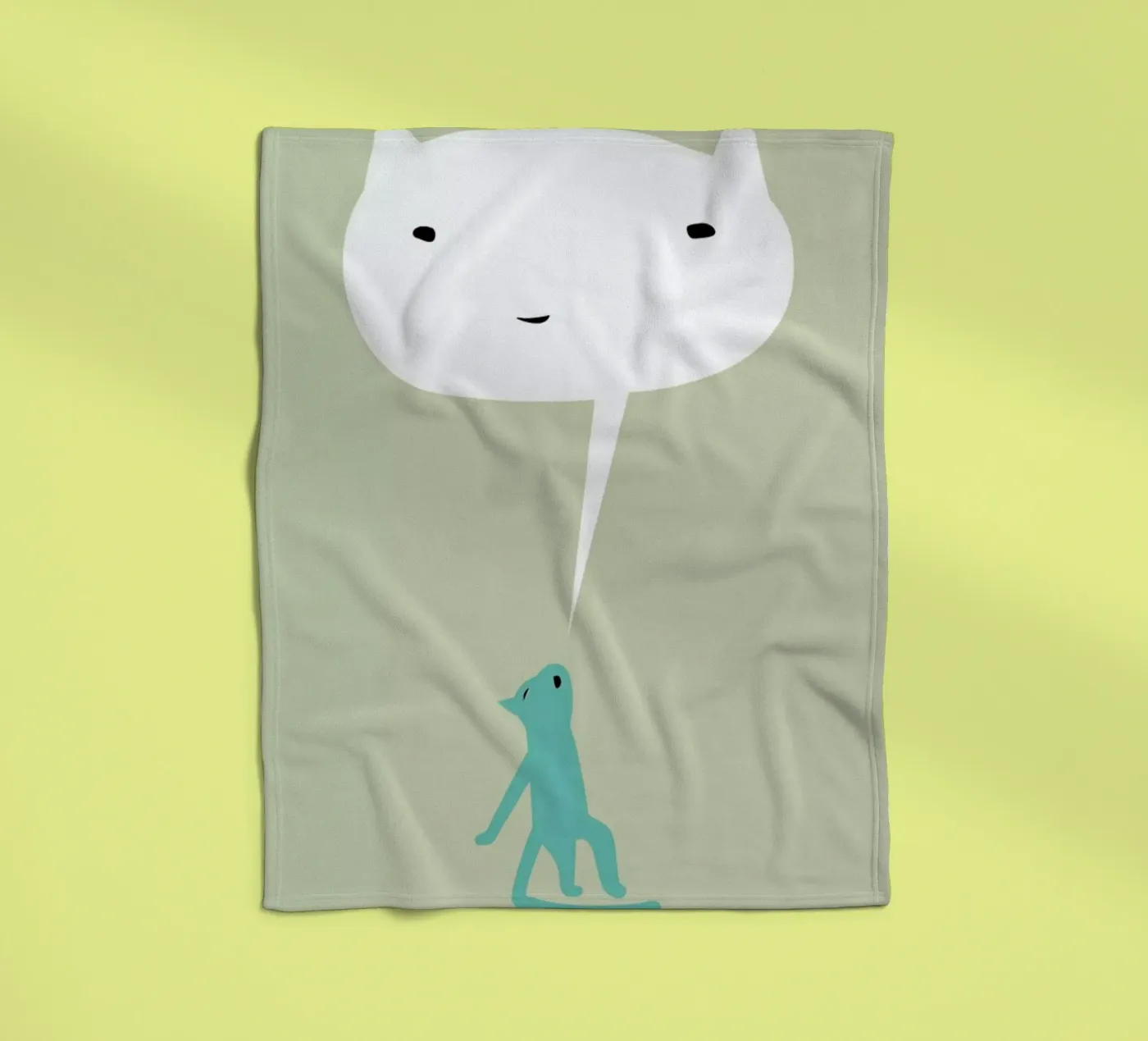 Cat Ghost Fleecedecke von Monika Aichele