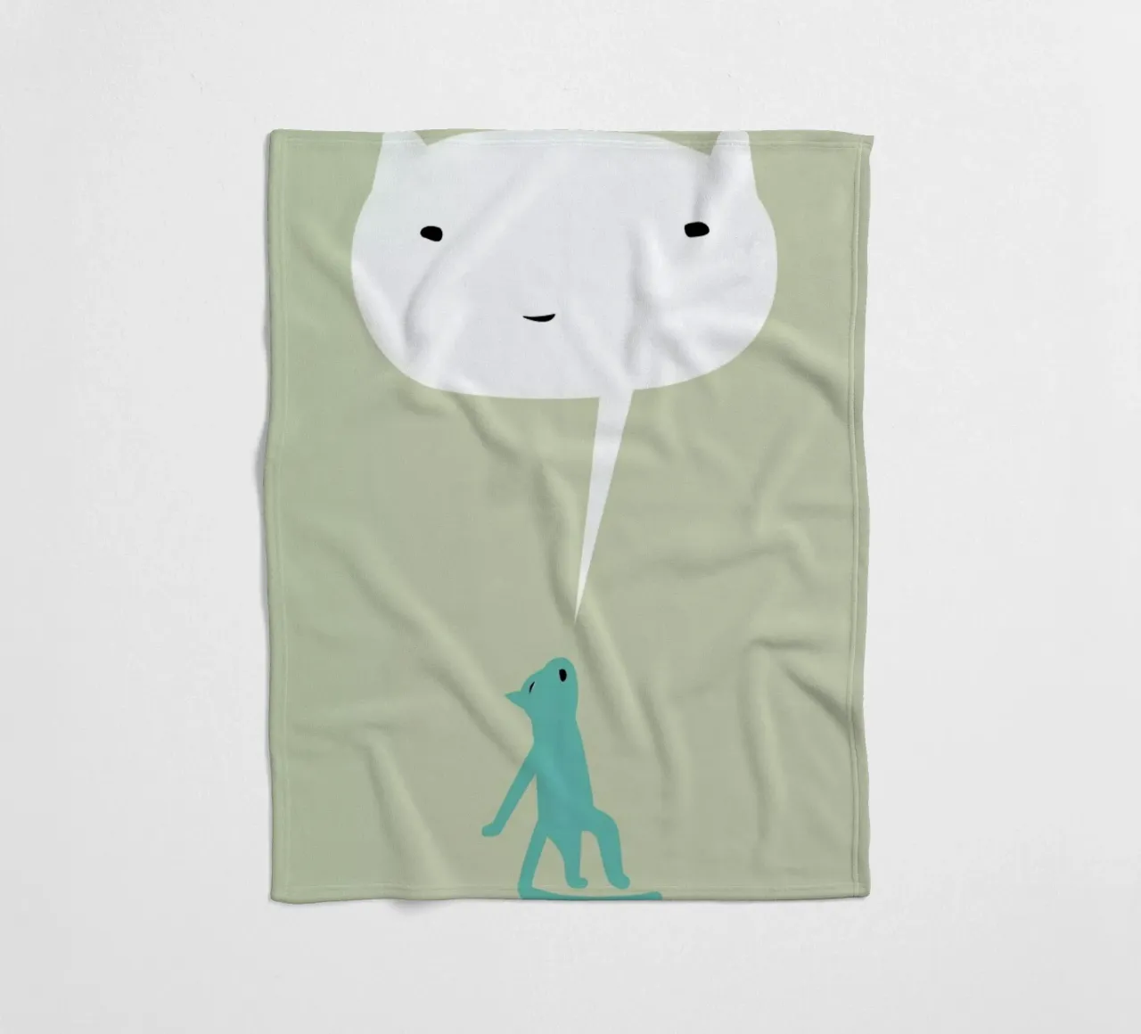 Cat Ghost Fleecedecke von Monika Aichele