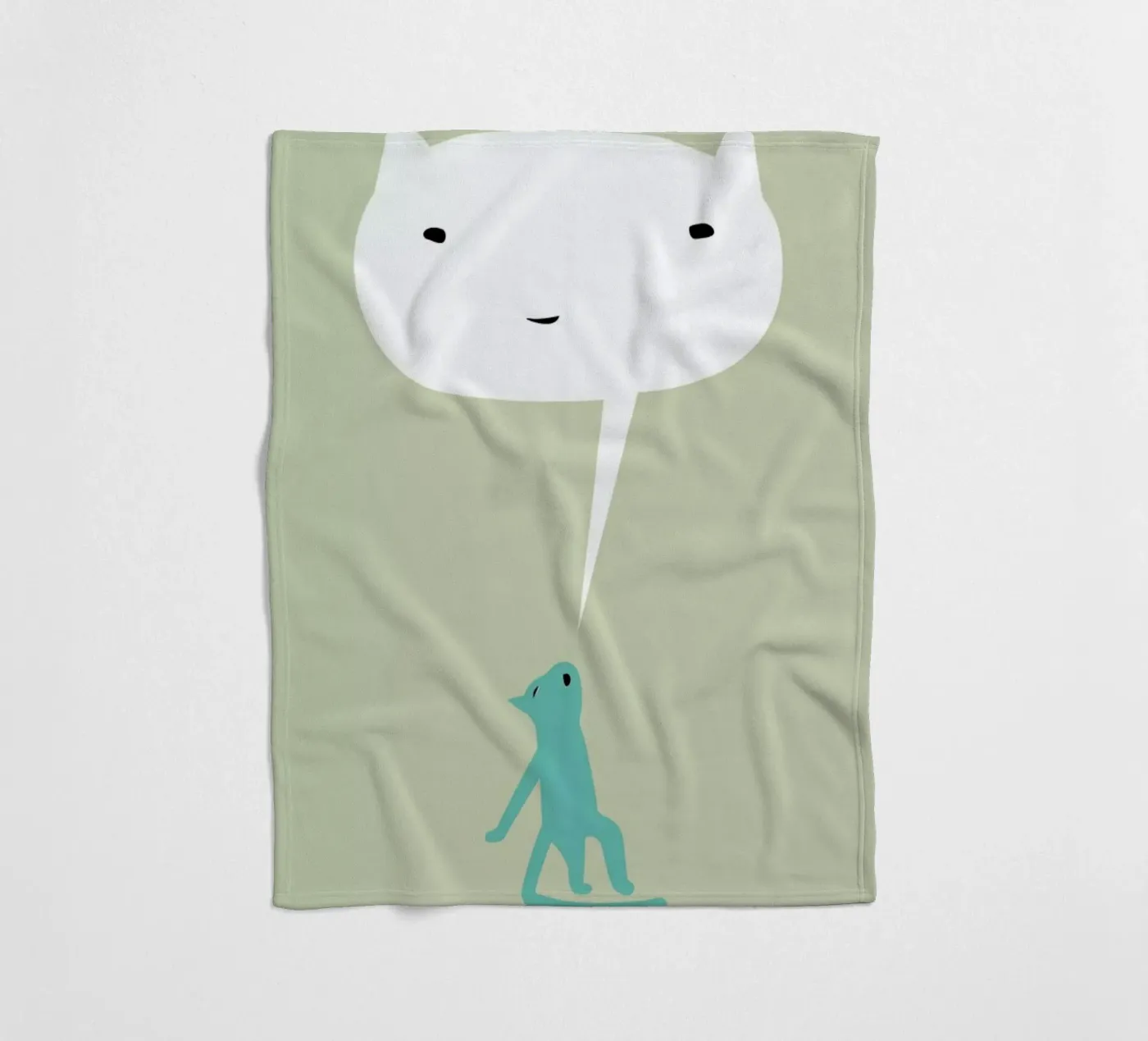 Cat Ghost Fleecedecke von Monika Aichele