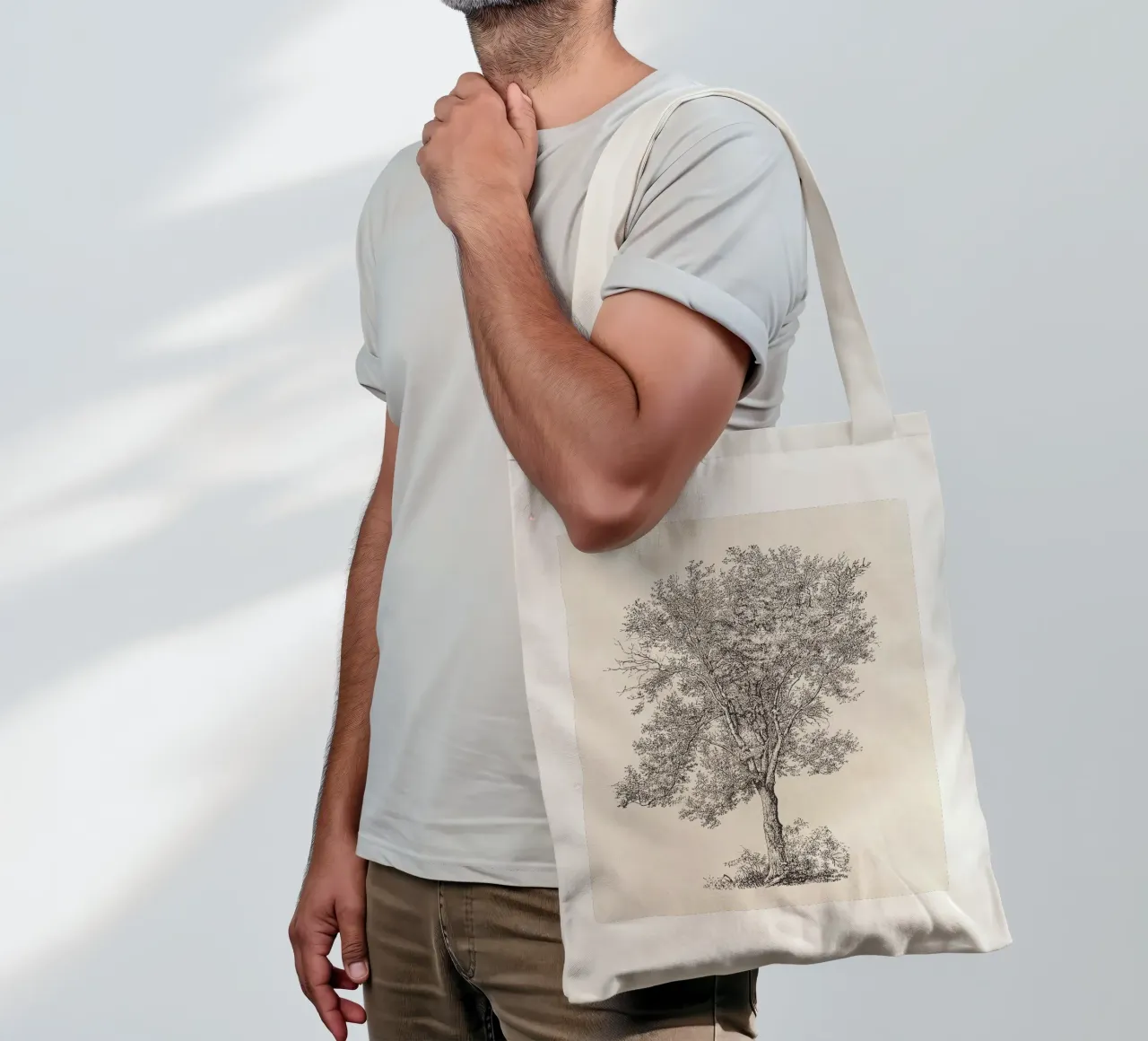Tree Sketch - Aspen borsa in juta da apoloprints