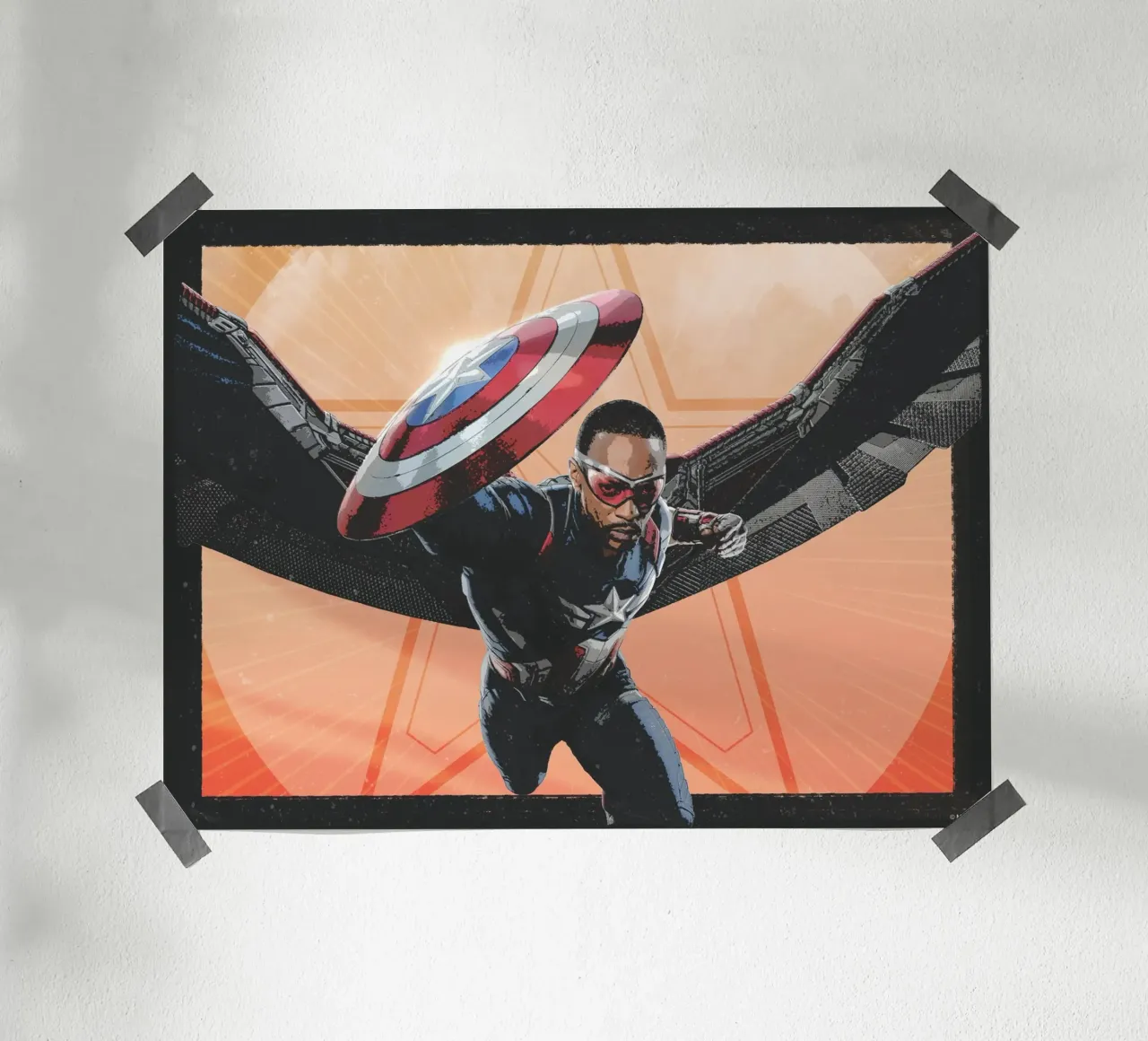 Captain America carta hahnemühle da MARVEL Designs by JUNIQE