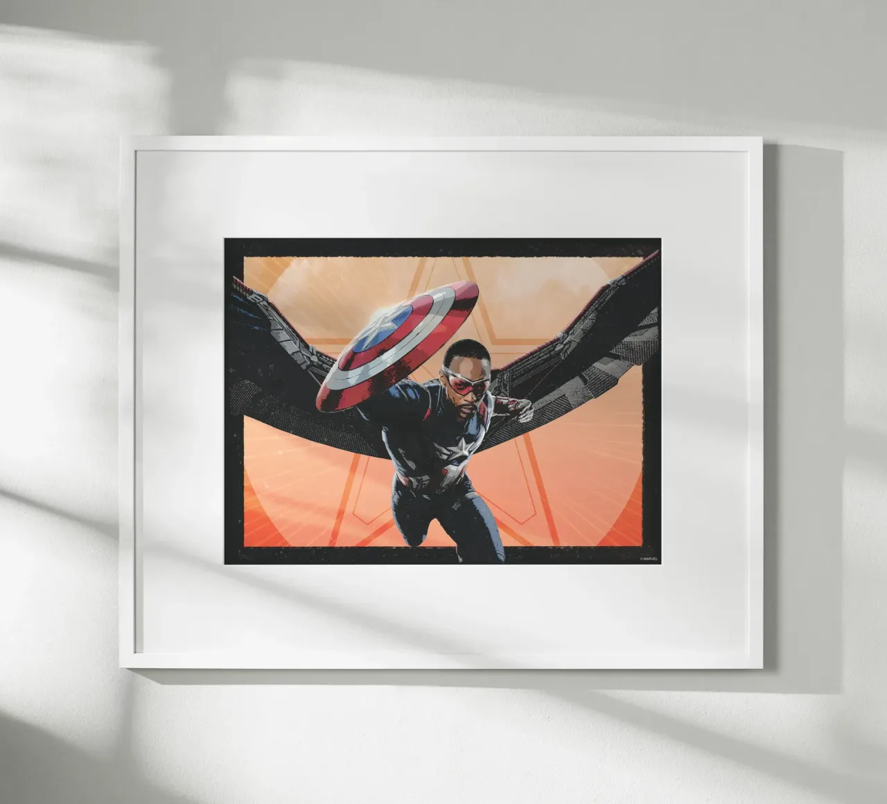 Captain America carta hahnemühle da MARVEL Designs by JUNIQE