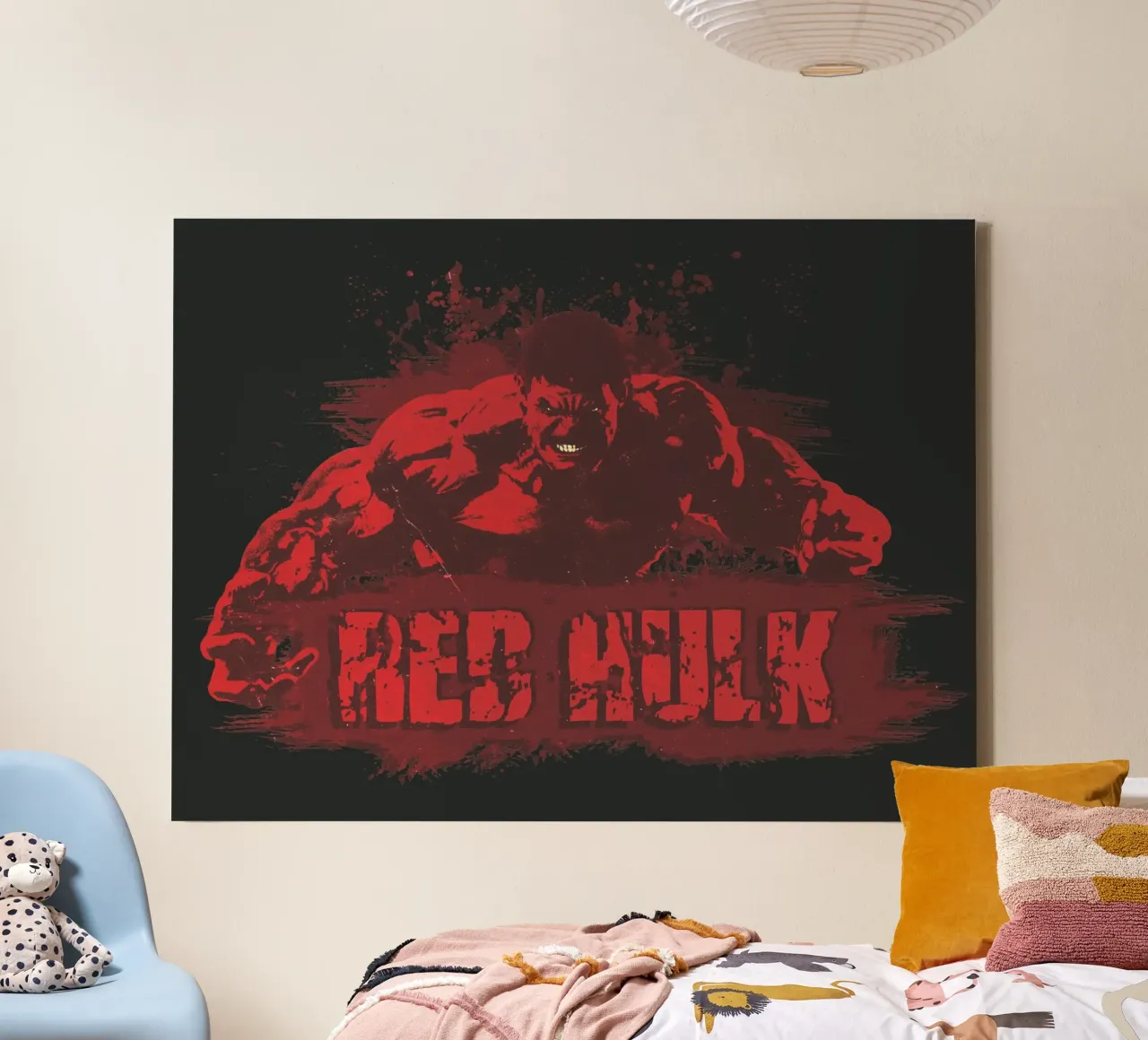 Red Hulk tela con Cornice a cassetta da MARVEL Designs by JUNIQE