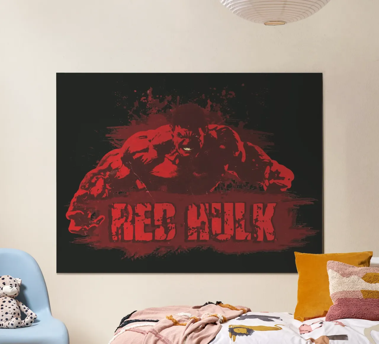 Red Hulk carta hahnemühle da MARVEL Designs by JUNIQE