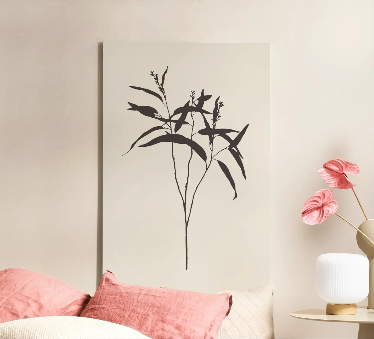 Eucalyptus branch tela con Cornice a cassetta da apoloprints