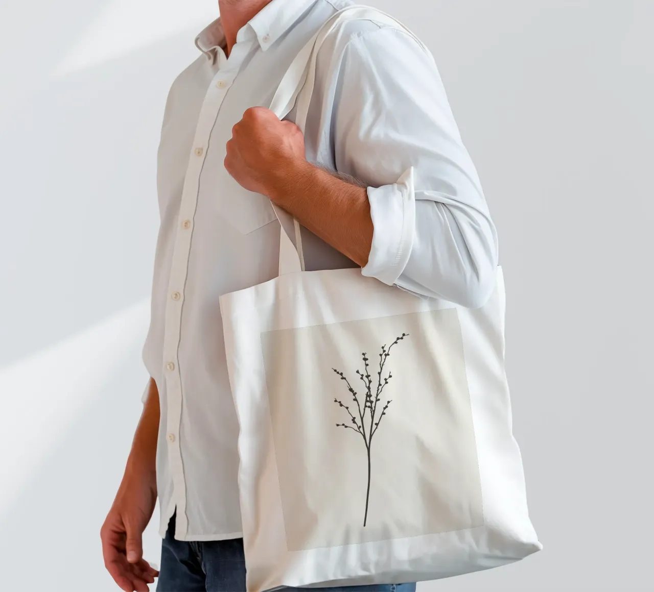 Minimal Stem borsa in juta da apoloprints