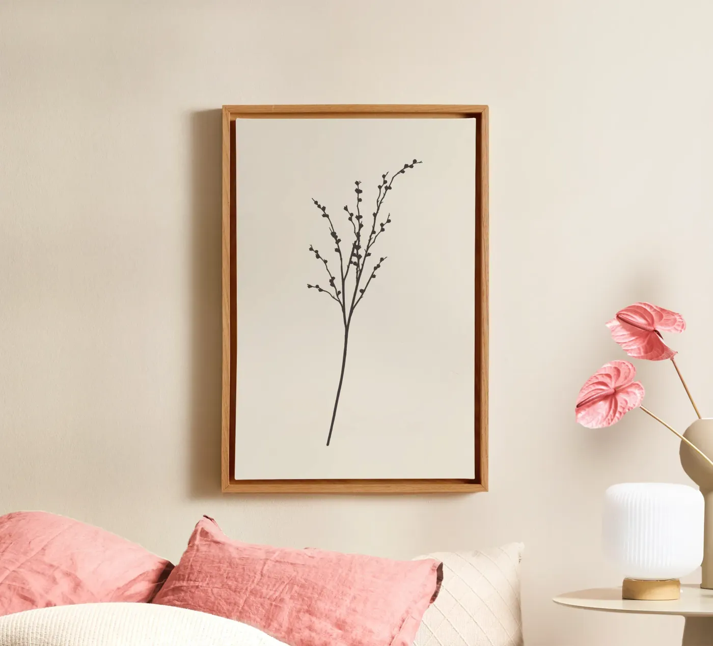 Minimalistische botanische Skizze Leinwand von Apolo Prints
