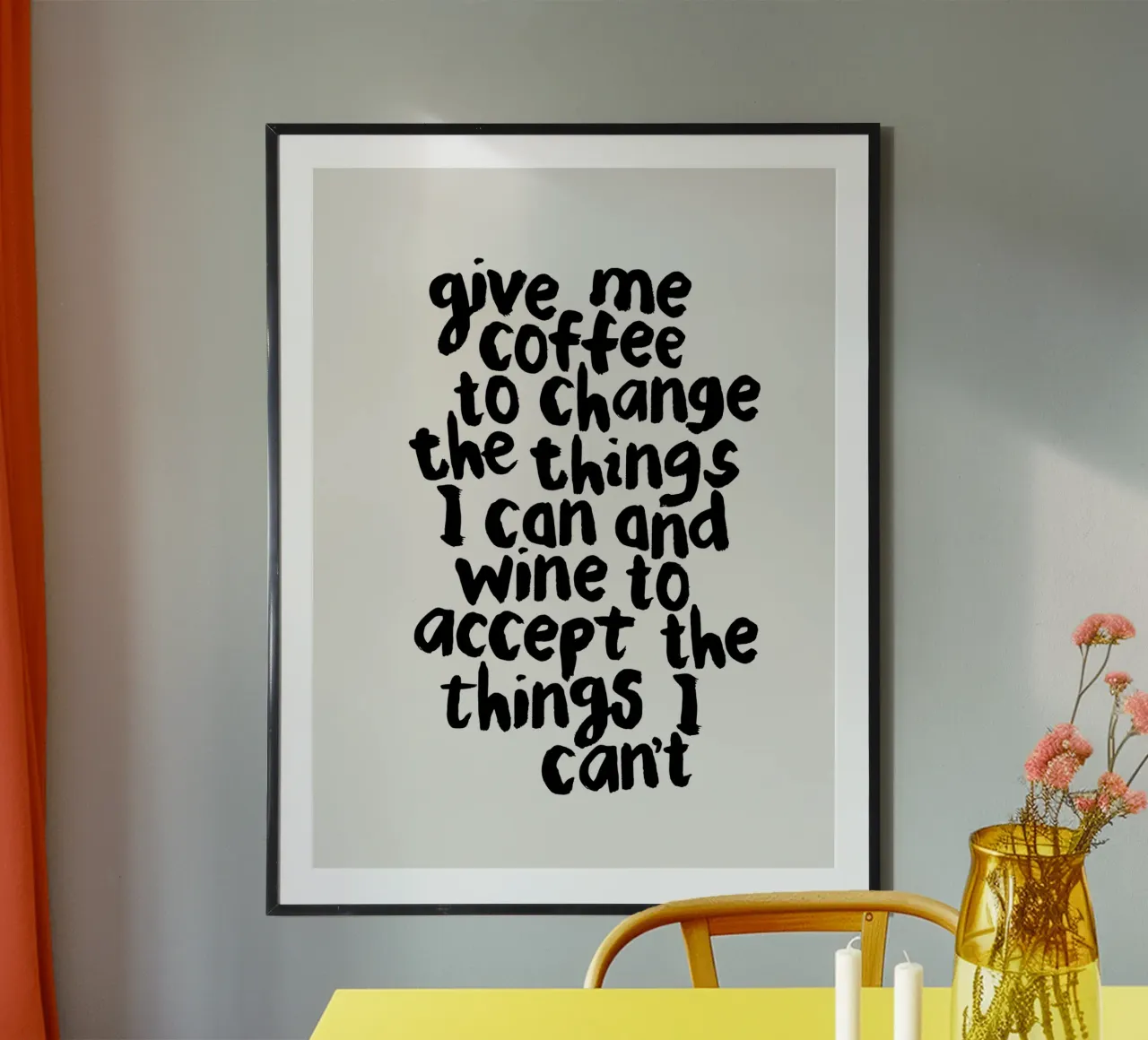 Gib mir Kaffee, um die Dinge zu ändern, die ich ändern kann, und Wein, um sie zu akzeptieren Hahnemühle von THE MOTIVATED TYPE