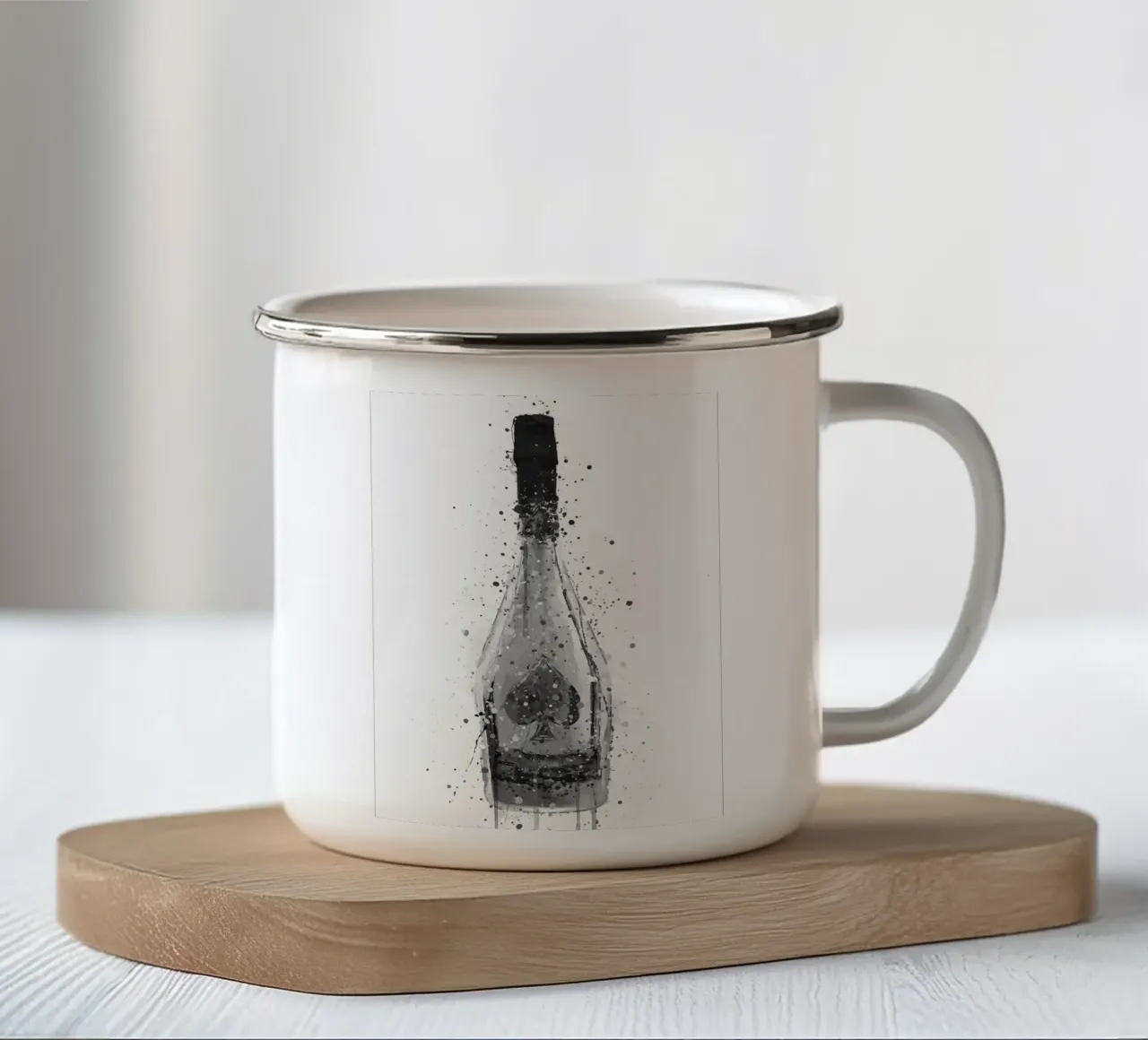 Champagne Titanio tazza in smalto da Coffee shop