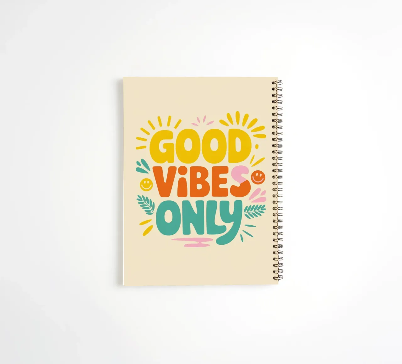 GOOD VIBES ONLY spiral notebook by logic