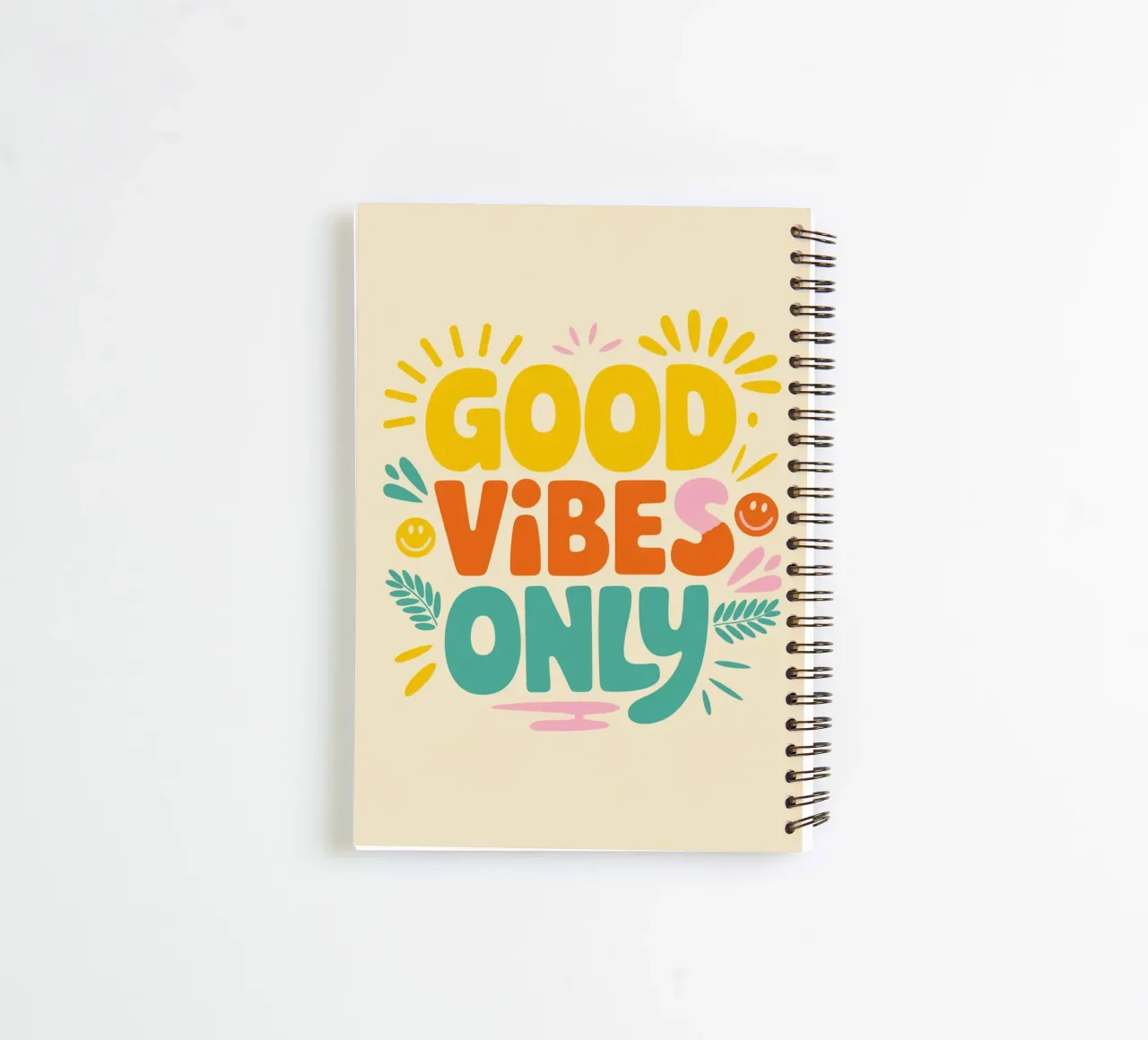 GOOD VIBES ONLY spiral notebook by logic