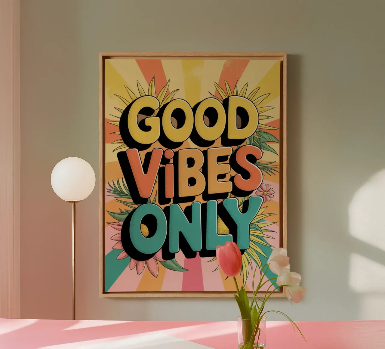 GOOD VIBES ONLY canvas by logic