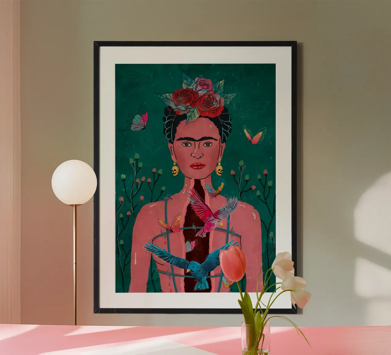 Frida Kahlo and Freedom carta hahnemühle da Attaboy Dsgn