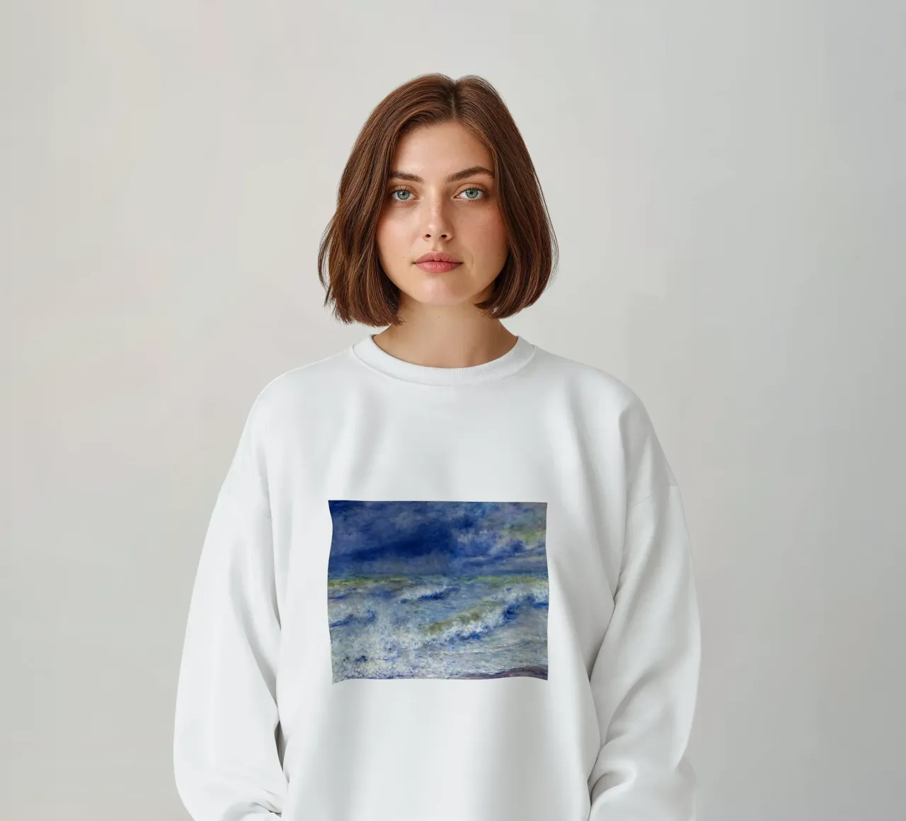 Seascape - Pierre Auguste Renoir sweatshirt by Timeless Artworks
