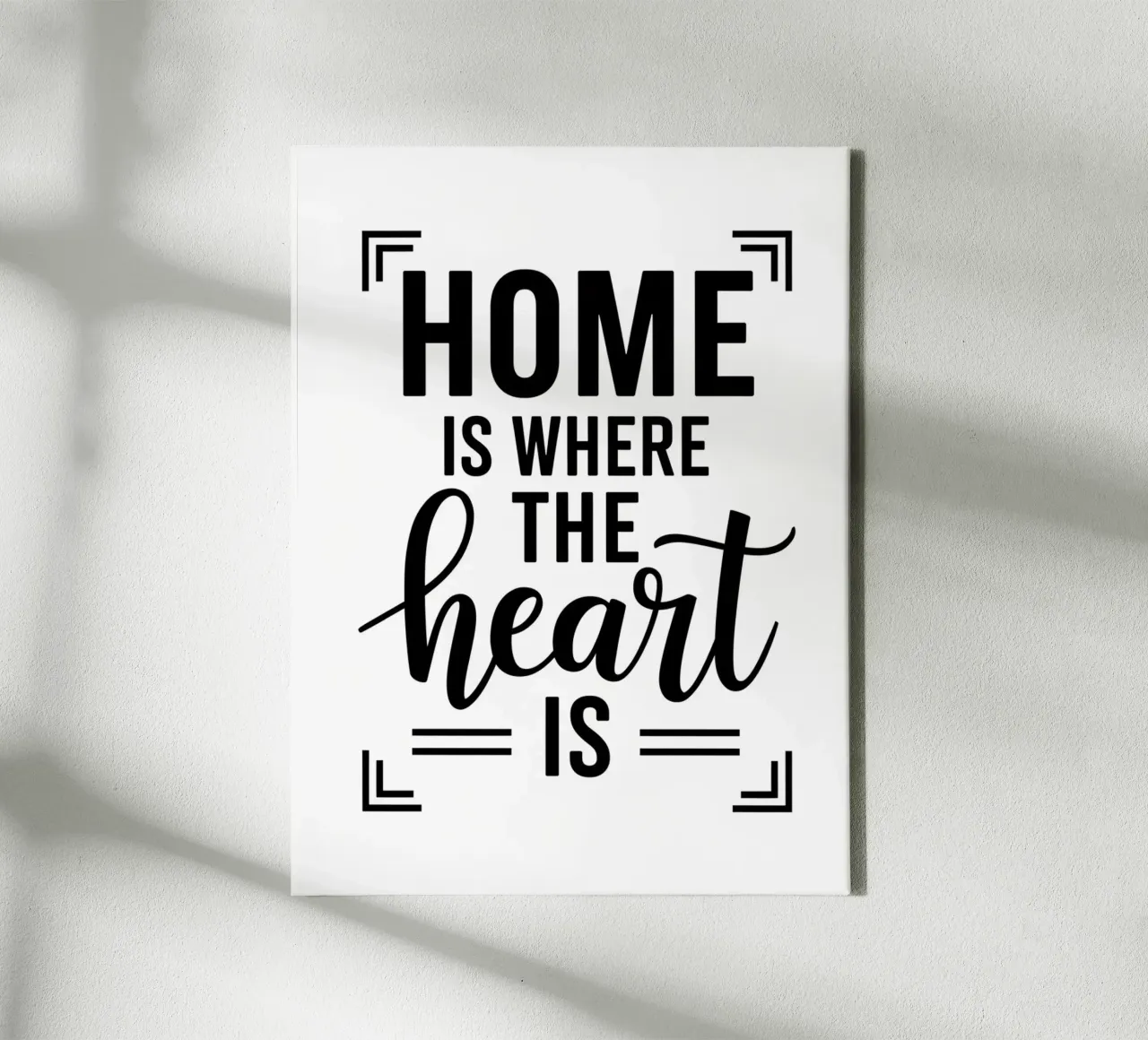 HOME is where the HEART is. canvas with Floater frame by logic