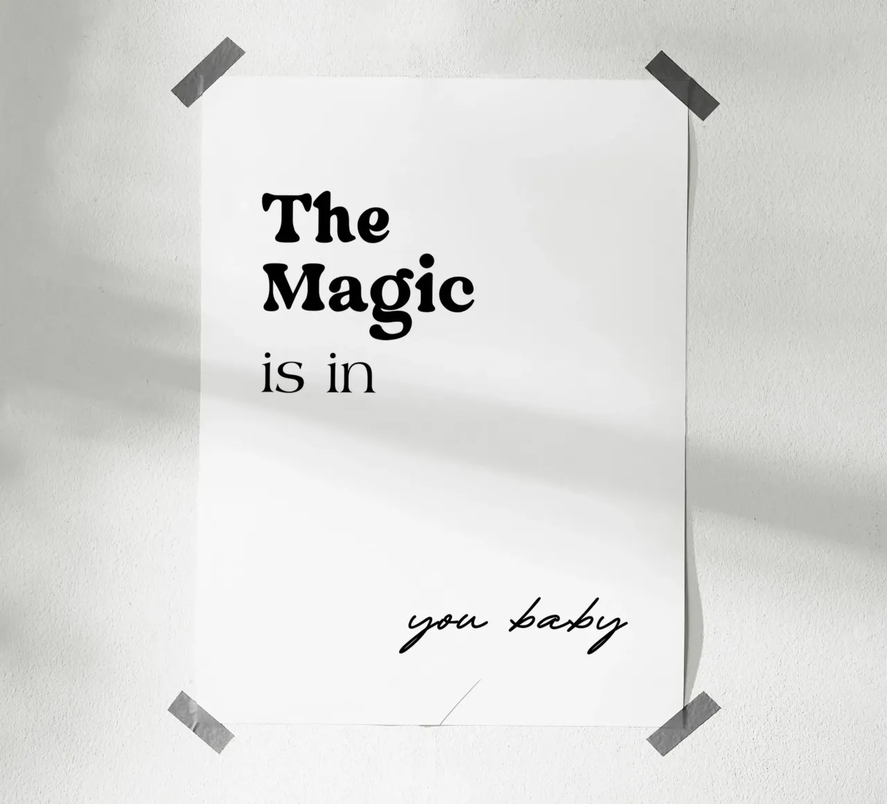 La magia è in te amore poster da YV TYPOGRAPHY