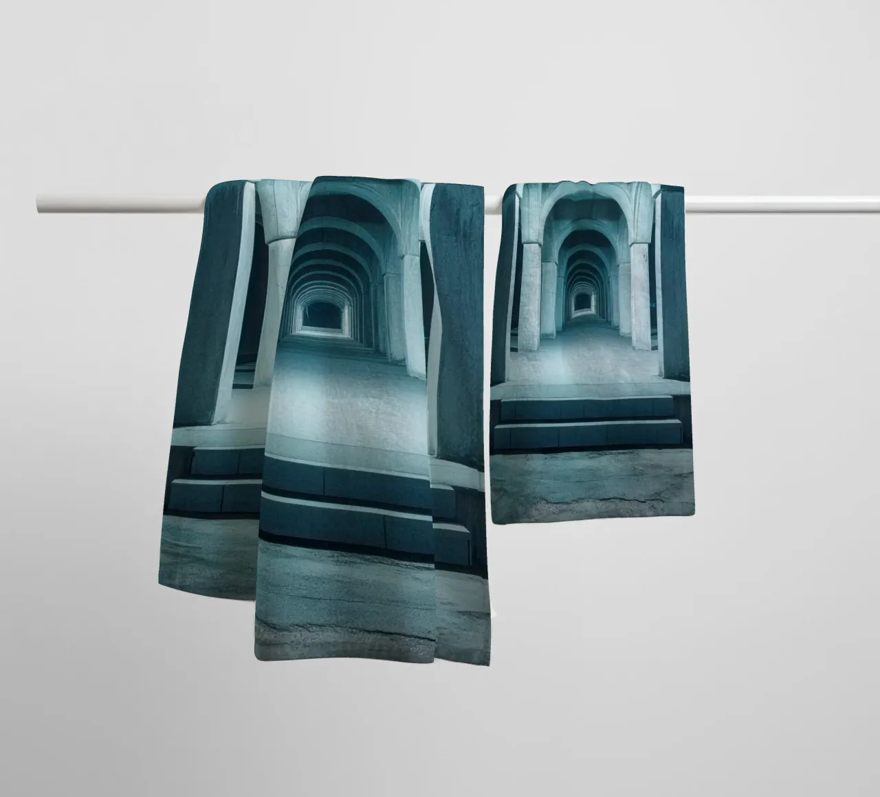 The infinite arches of Pyongyang towel by By Night