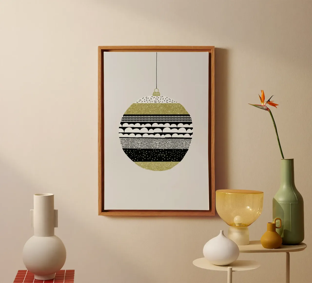 Kugel No. 1 tela con Cornice a cassetta da typealive
