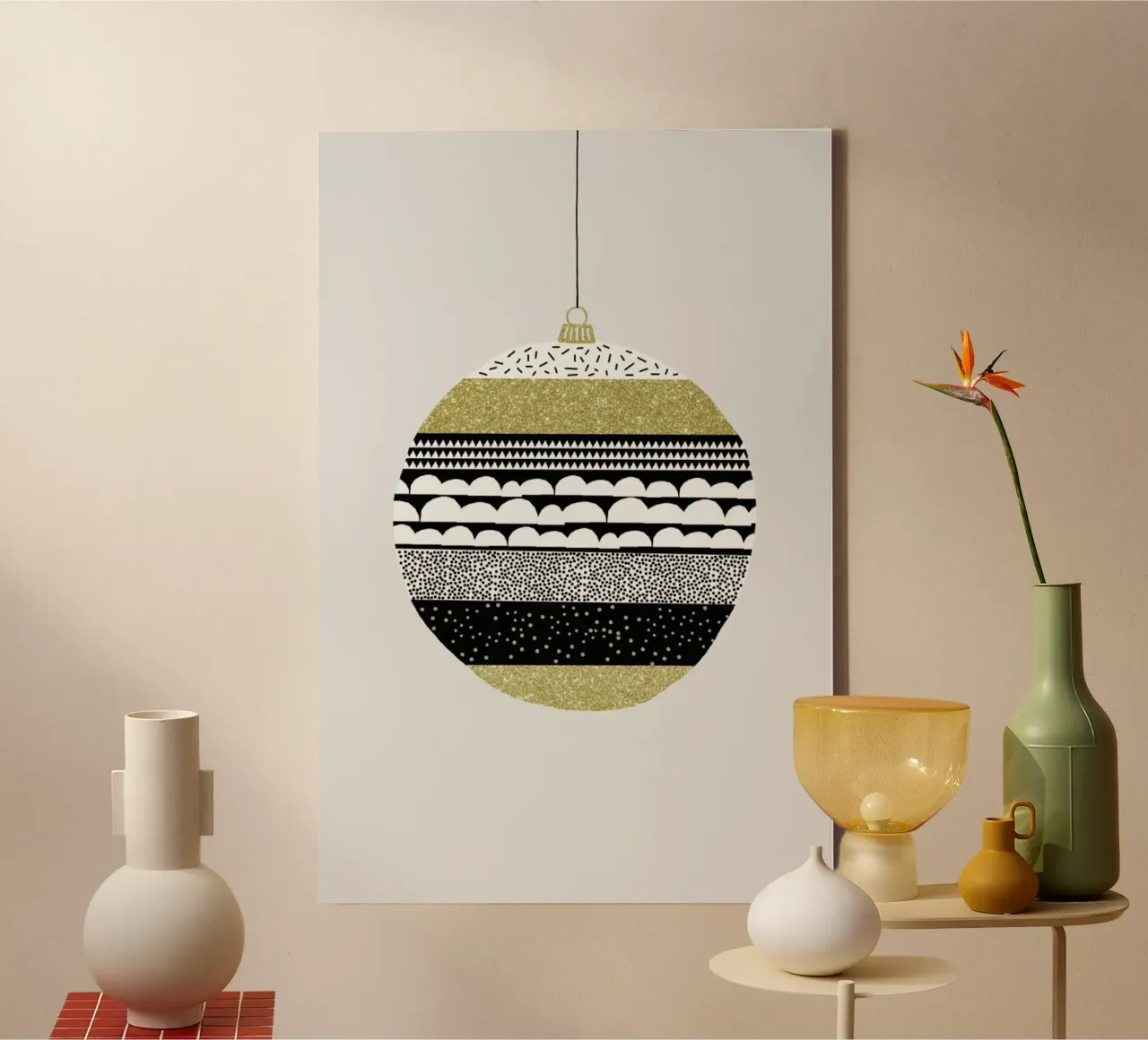 Kugel No. 1 tela con Cornice a cassetta da typealive
