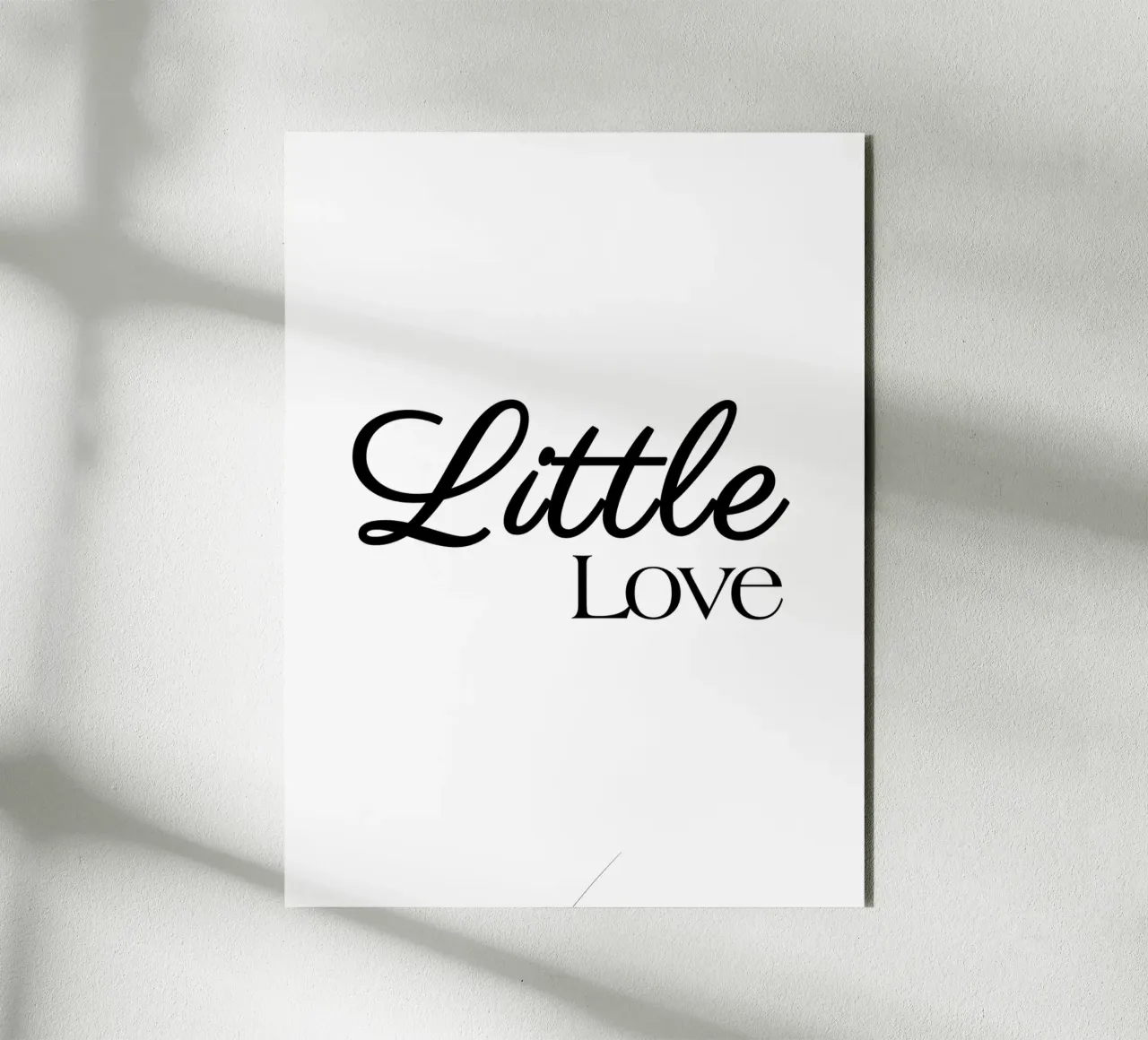 Piccolo amore alluminio dibond da YV TYPOGRAPHY