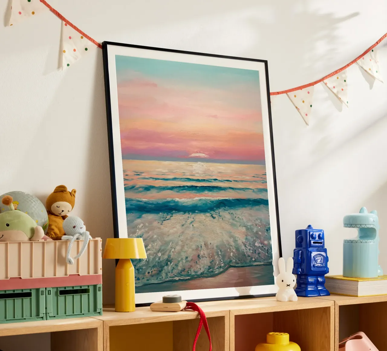 Horizon serein poster avec cadre en aluminium de logic