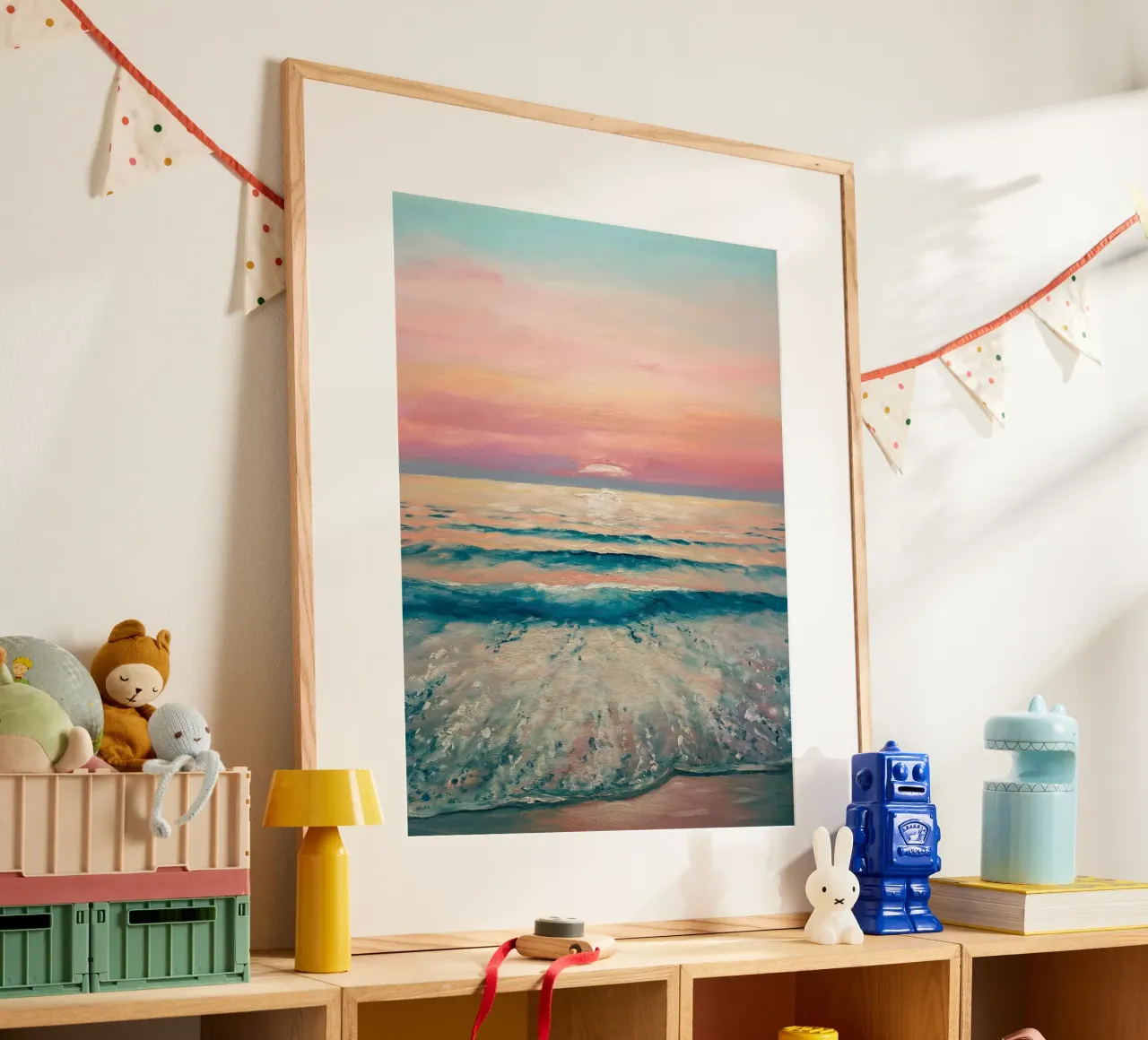 Horizon serein poster avec cadre en aluminium de logic