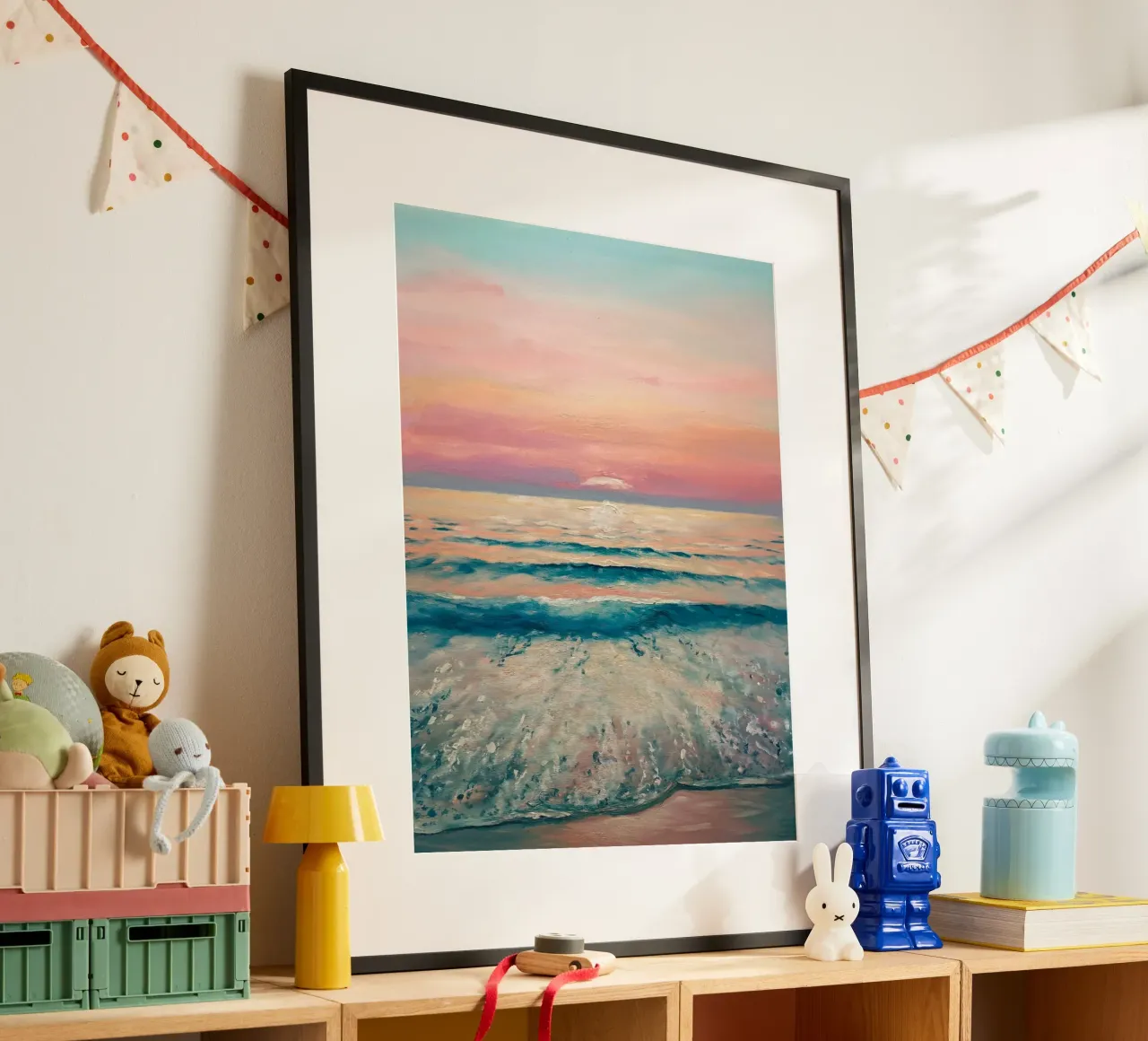 Horizon serein poster avec cadre en aluminium de logic