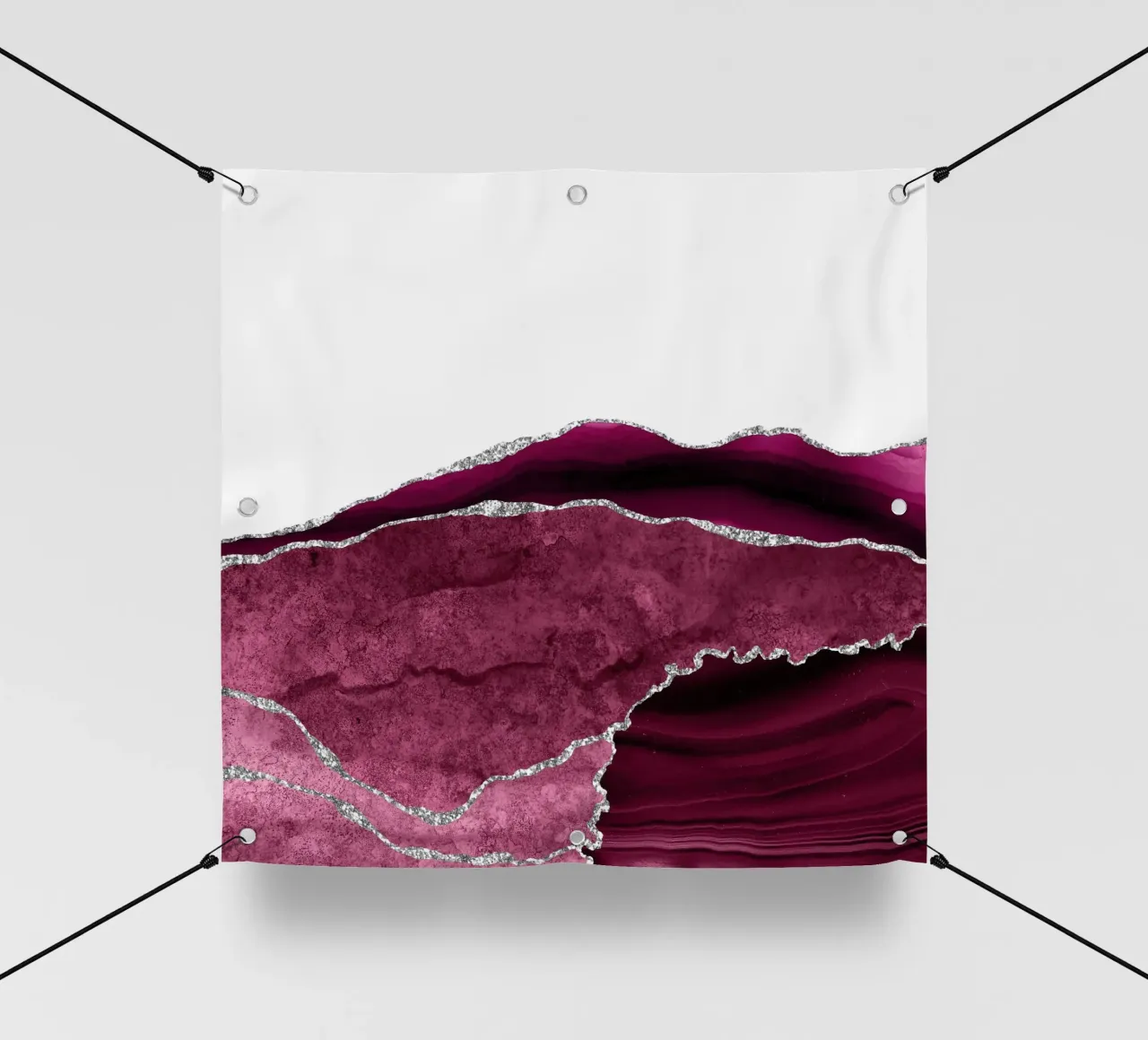 Agata borgogna e argento Texture 14 telo in pvc da Gemstone Textures