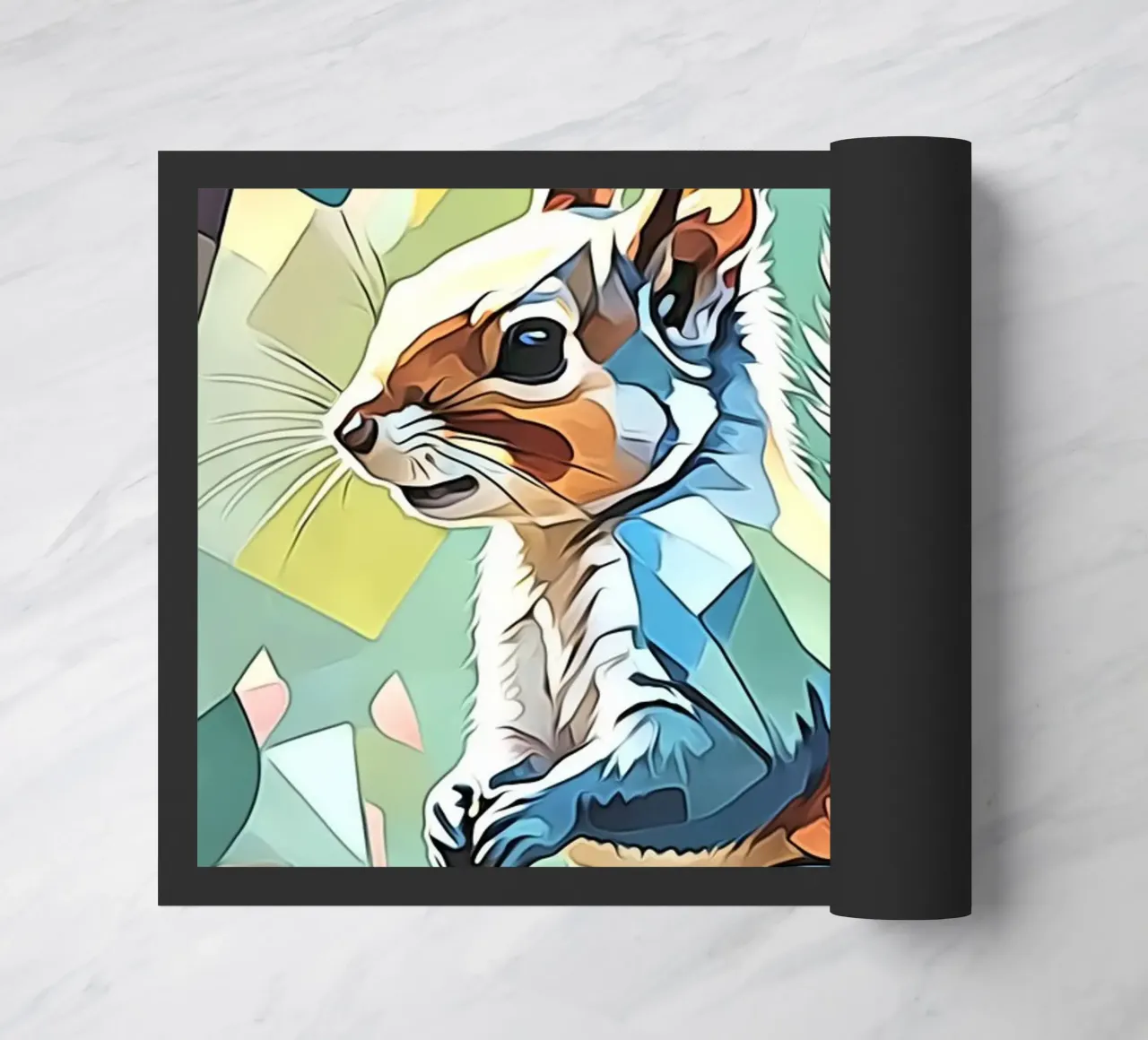 Squirrel in pastel #2 doormat by ZAMART - PopArt