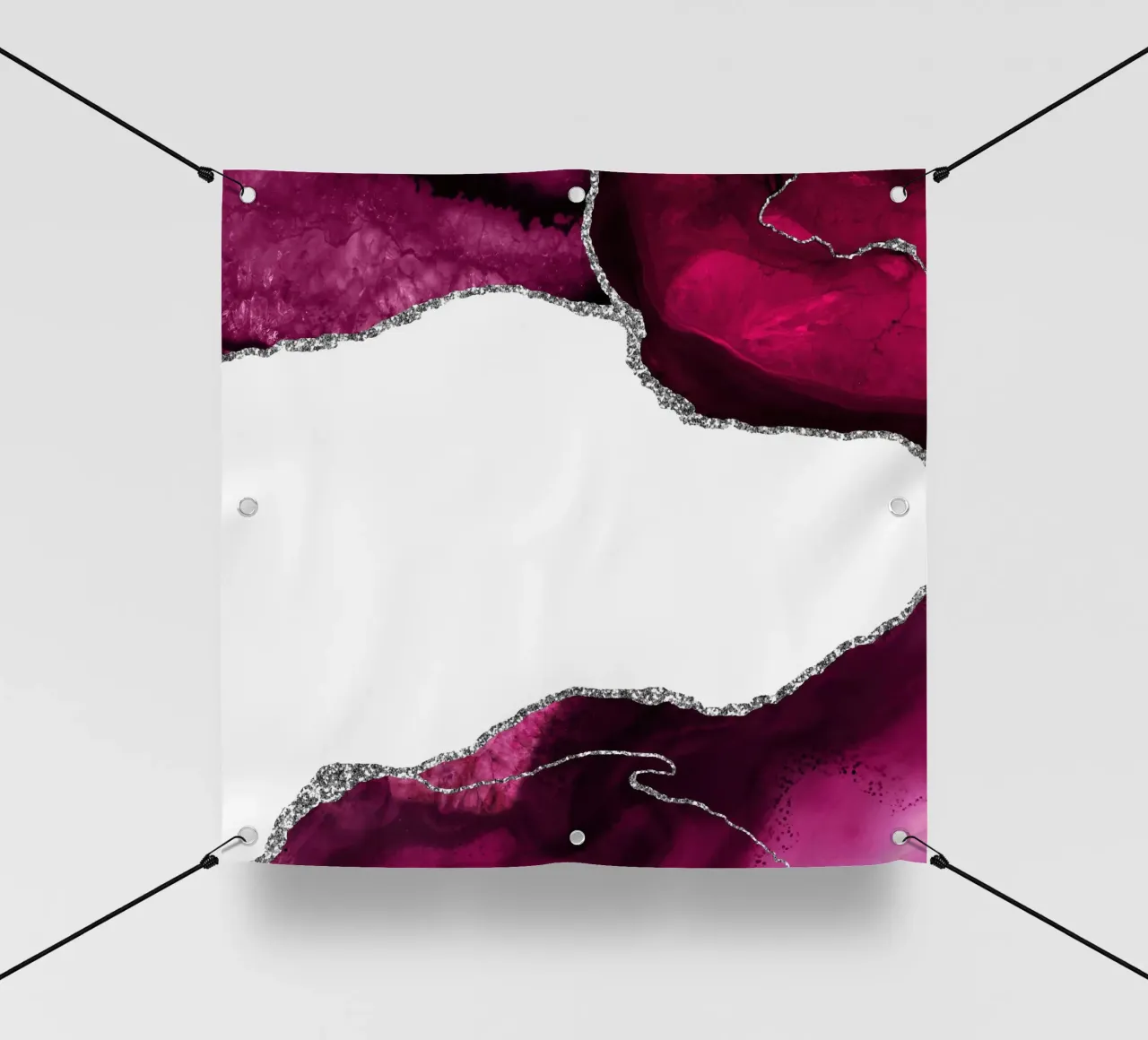 Burgunder & Silber Achat Struktur 15 PVC Plane von Gemstone Textures