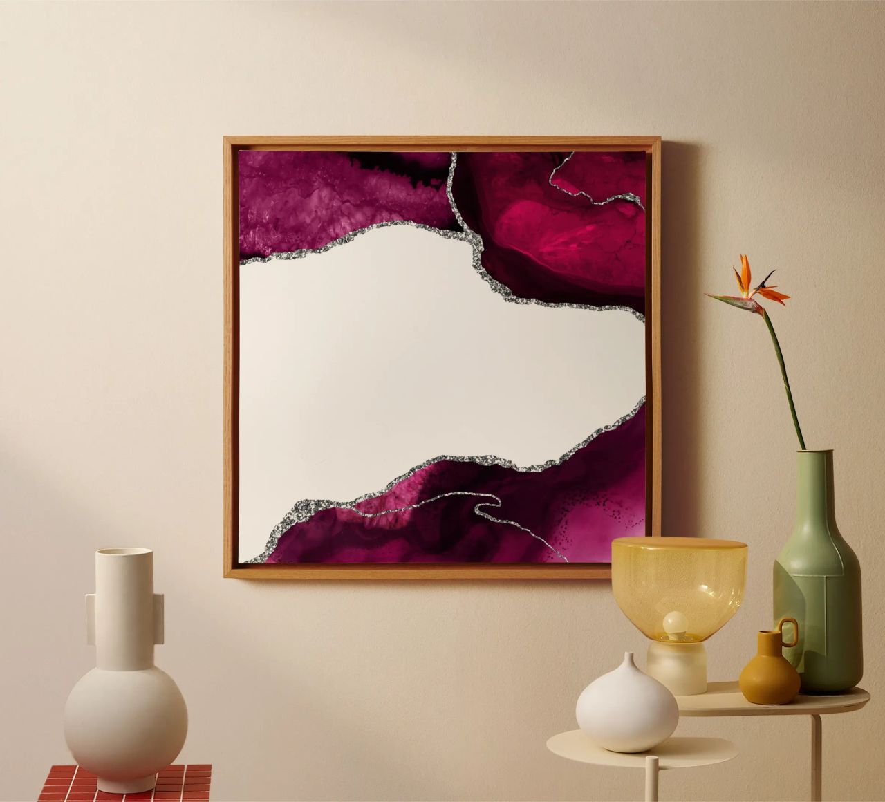 Agata borgogna e argento Texture 15 tela da Gemstone Textures
