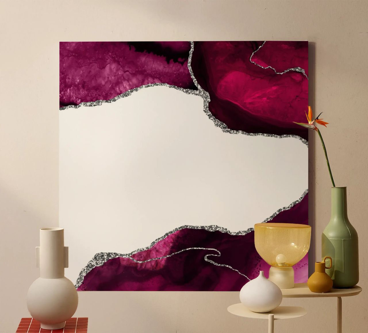 Agata borgogna e argento Texture 15 tela da Gemstone Textures