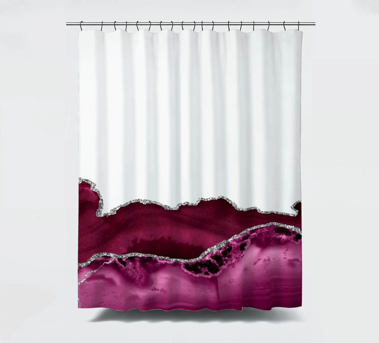 Agata bordeaux e argento Texture 16 tenda da doccia da Gemstone Textures