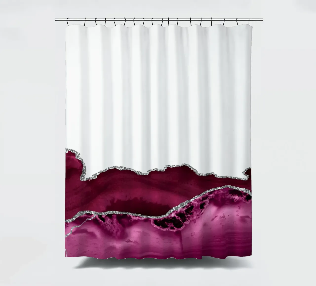 Agata bordeaux e argento Texture 16 tenda da doccia da Gemstone Textures