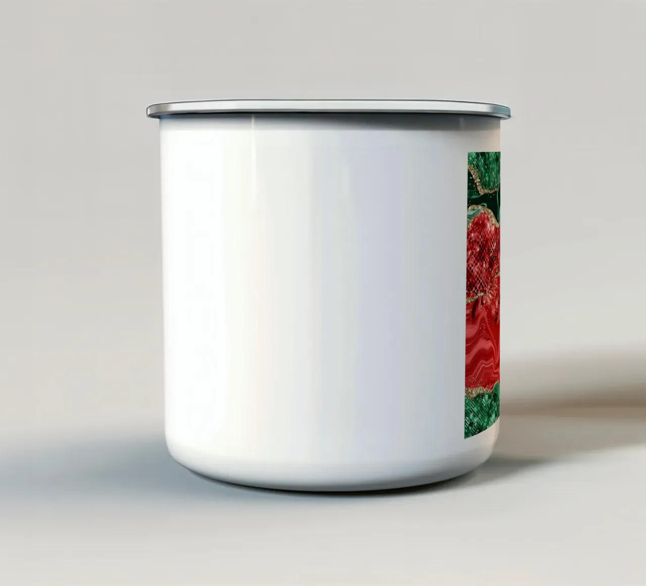 Texture Agata Glitterata Natalizia 02 tazza in smalto da Gemstone Textures
