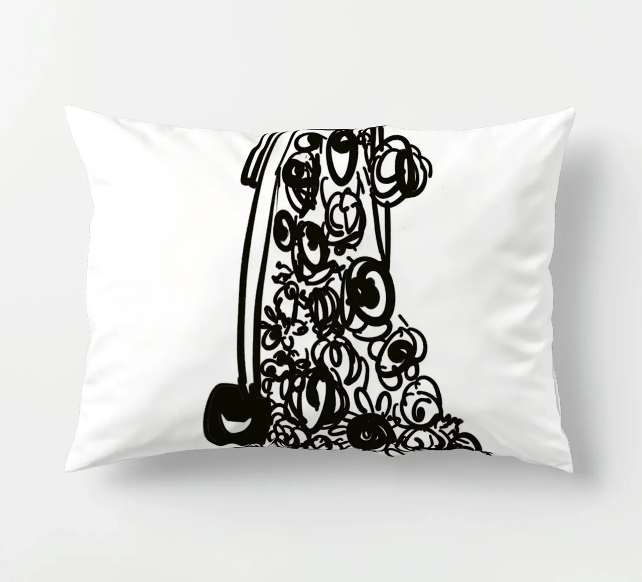 The Tiny Cat Girl decorative cushion by Gabi_Schöffel_Illustration