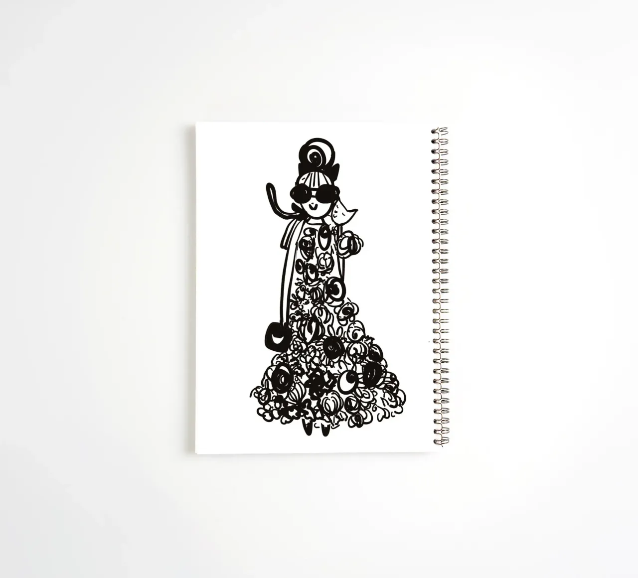 The Tiny Cat Girl spiral notebook by Gabi_Schöffel_Illustration