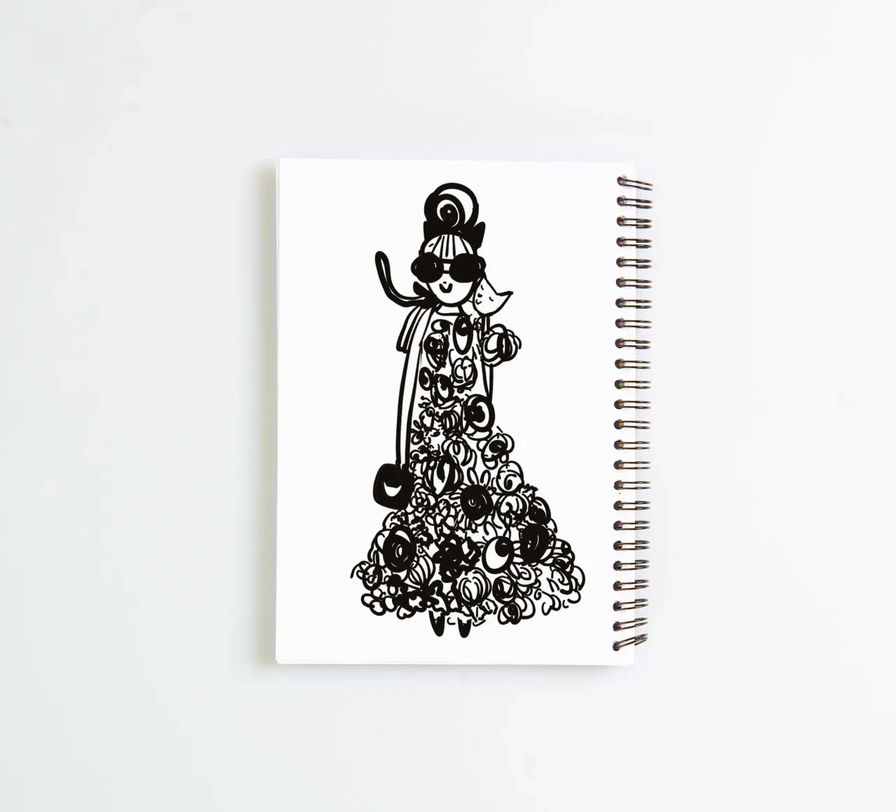 The Tiny Cat Girl spiral notebook by Gabi_Schöffel_Illustration