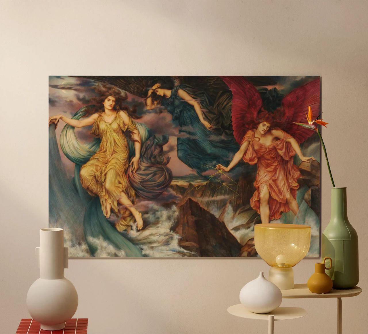 Evelyn de Morgan - Gli spiriti della tempesta poster da Timeless Artworks