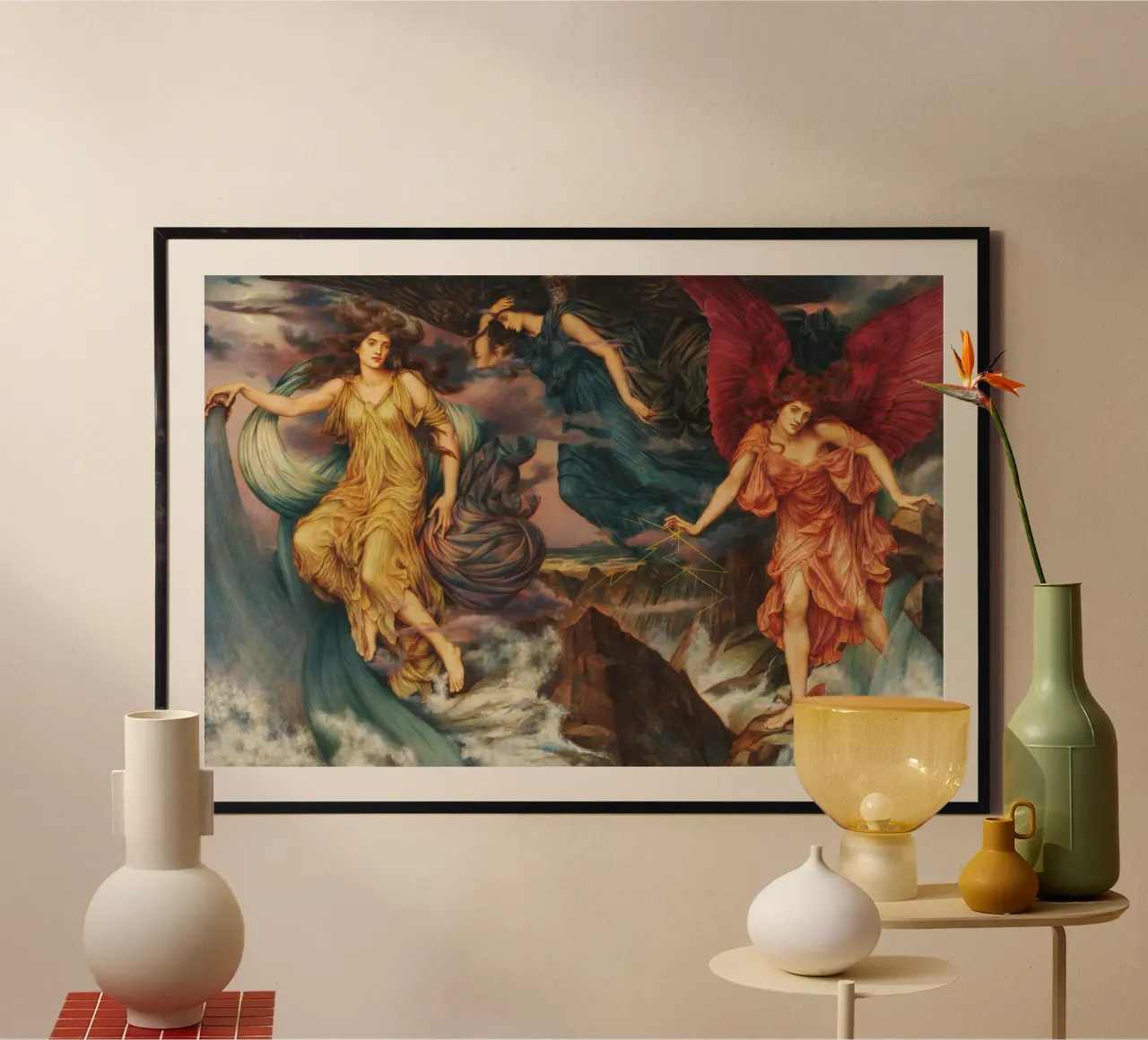 Evelyn de Morgan - Gli spiriti della tempesta poster da Timeless Artworks