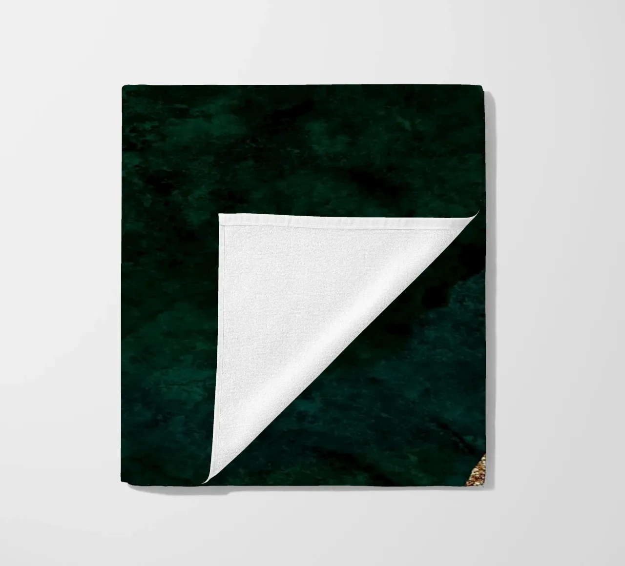 Emerald & Gold Agate Texture 04 beach towel by Gemstone Textures
