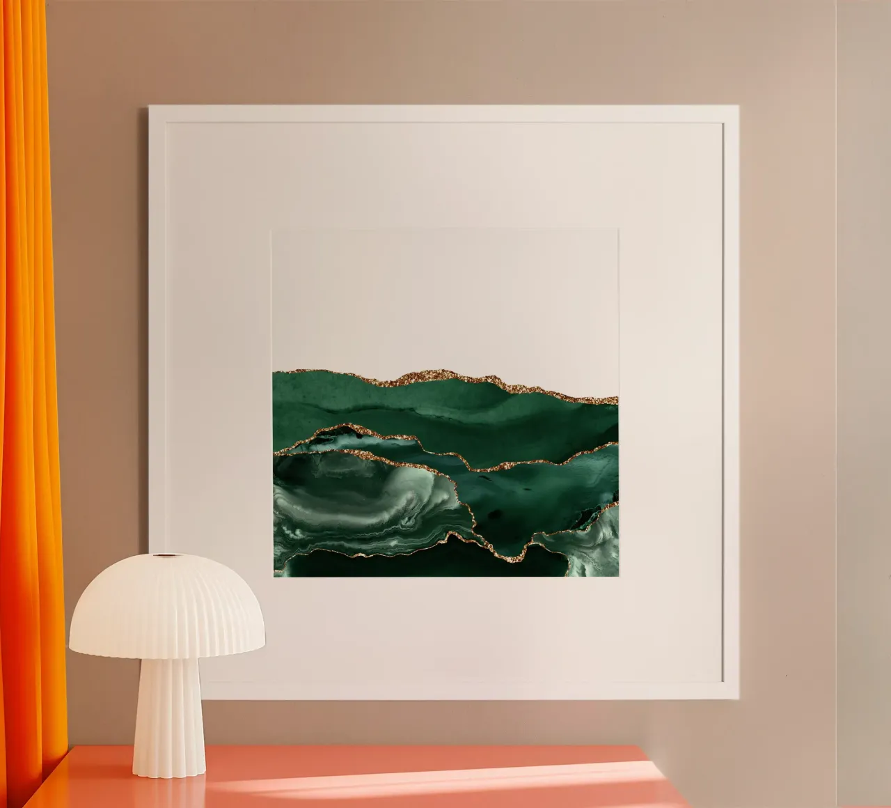 Emerald & Gold Agate Texture 05 poster de Gemstone Textures