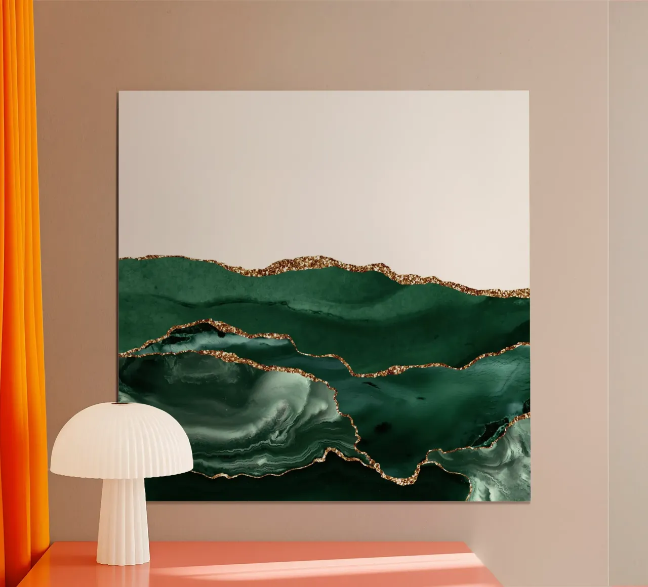 Emerald & Gold Agate Texture 05 poster de Gemstone Textures