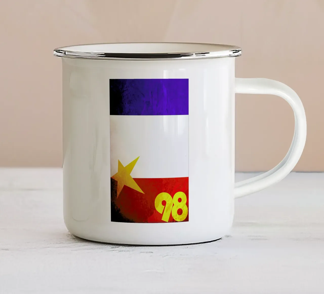 France tazza in smalto da David Curry