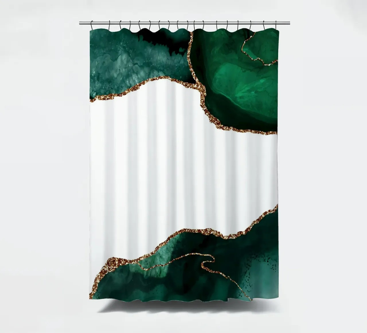 Smaragd & Gold Achat Textur 11 Duschvorhang von Gemstone Textures