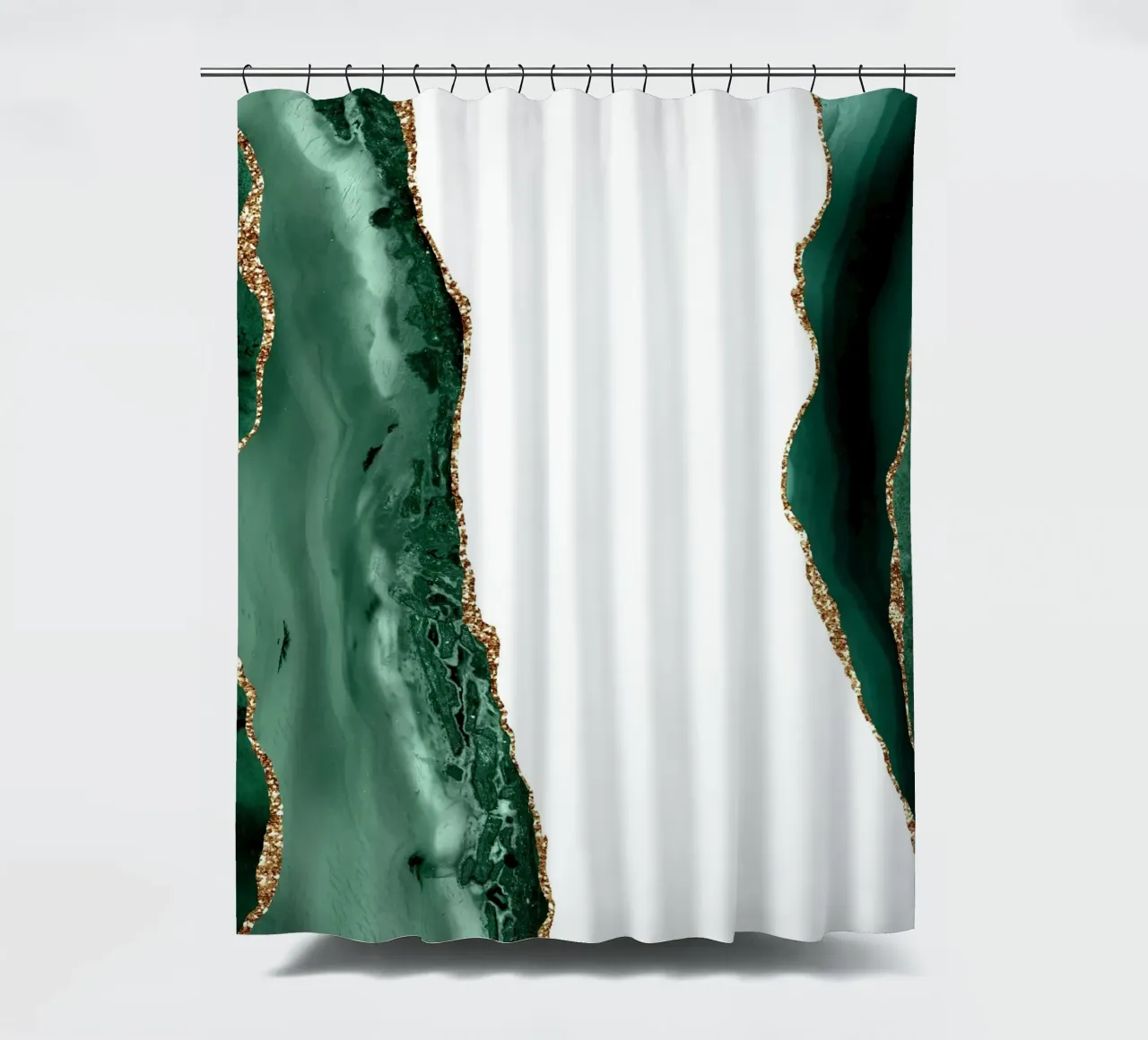 Smaragd & Gold Achat Textur 14 Duschvorhang von Gemstone Textures