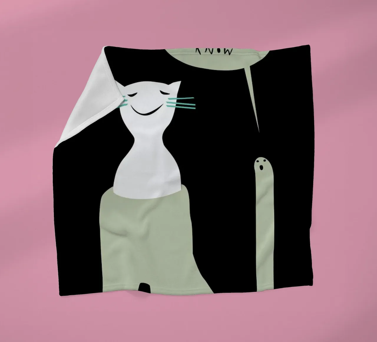 Oracle Black fleece blanket by Monika Aichele