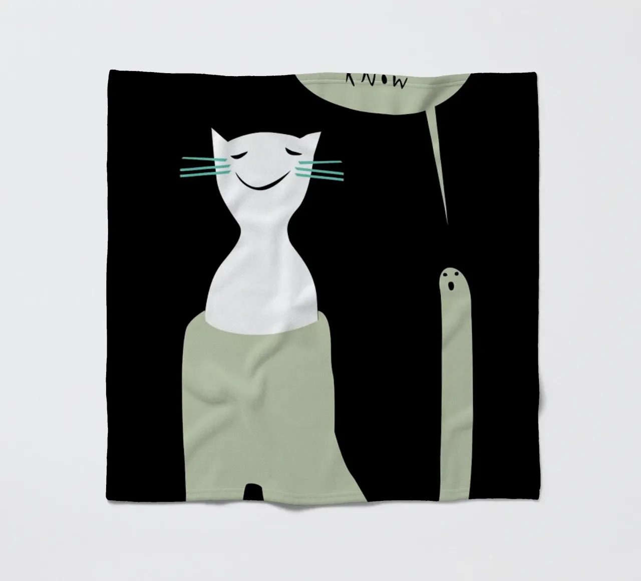 Oracle Black fleece blanket by Monika Aichele